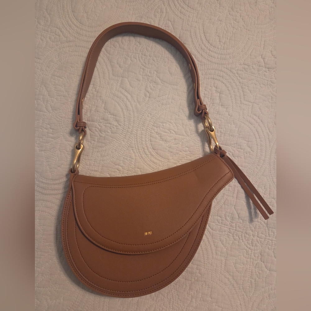 JW PEI Tan Saddle Bag